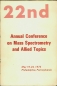 1974, 22nd ASMS Conference Proceedings Cover