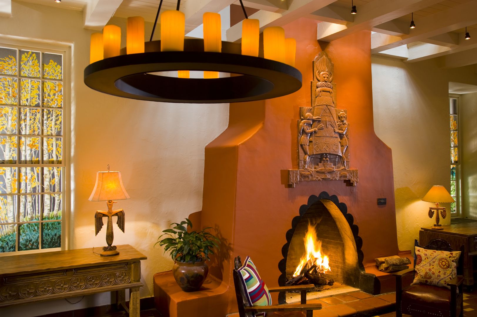 LaFonda_Interior Fireplace